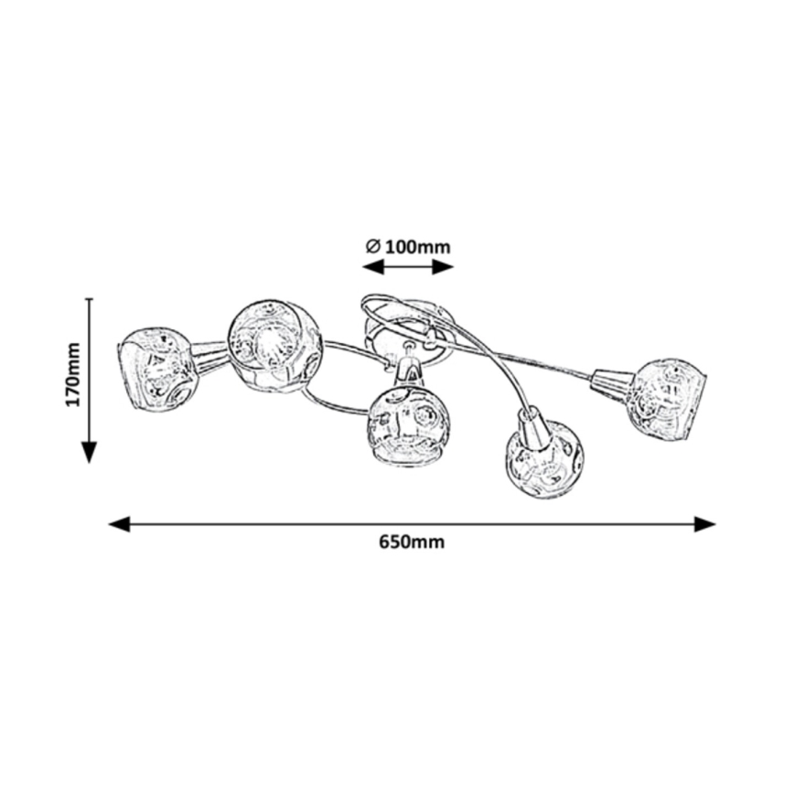 Rabalux - Spotlámpa 5xE14/40W/230V