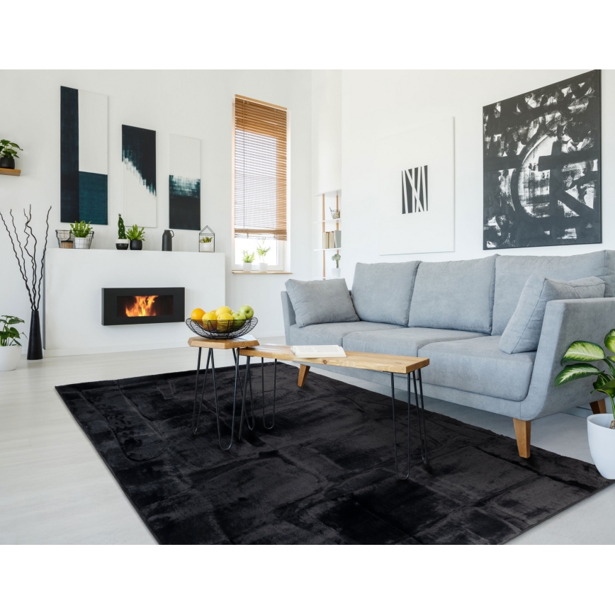 RABBIT 3D szőnyeg 160x230 cm fekete