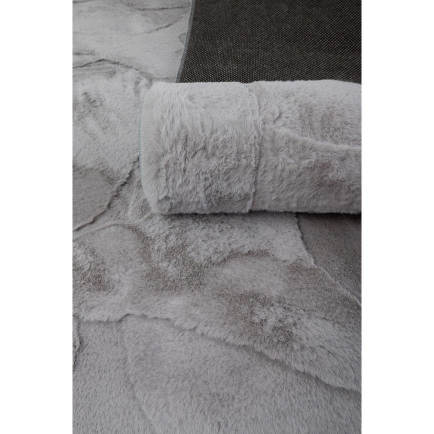 RABBIT 3D szőnyeg 80x150 cm világosszürke