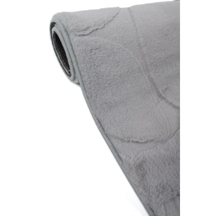 RABBIT 3D szőnyeg 80x150 cm világosszürke
