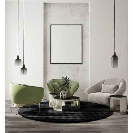 RABBIT BUBBLE szőnyeg, 160 cm, fekete