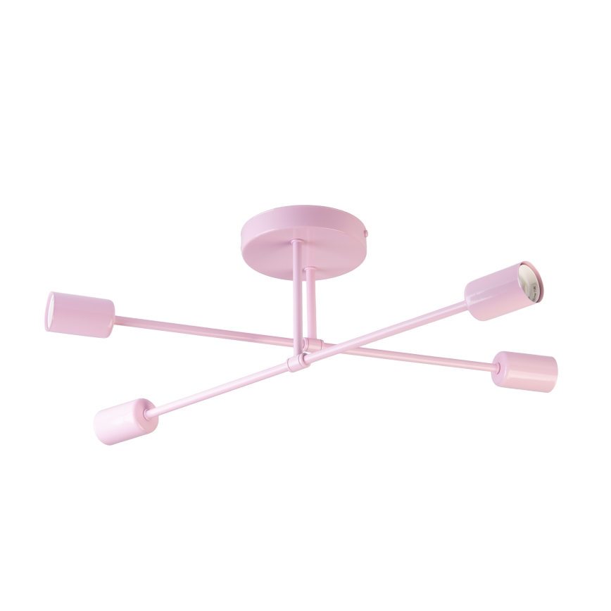 Ráépített CAMBRIDGE csillár 4xE27/15W/230V rózsaszín