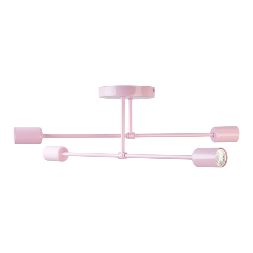 Ráépített CAMBRIDGE csillár 4xE27/15W/230V rózsaszín