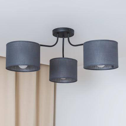 Ráépített csillár ALBA 3xE27/15W/230V szürke