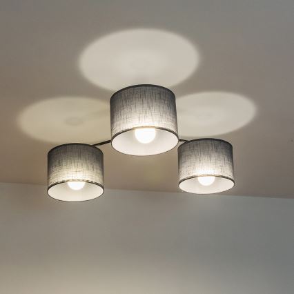 Ráépített csillár ALBA 3xE27/15W/230V szürke