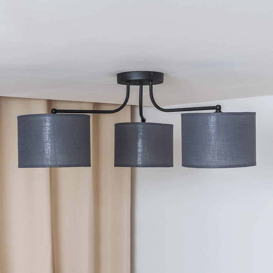 Ráépített csillár ALBA 3xE27/15W/230V szürke