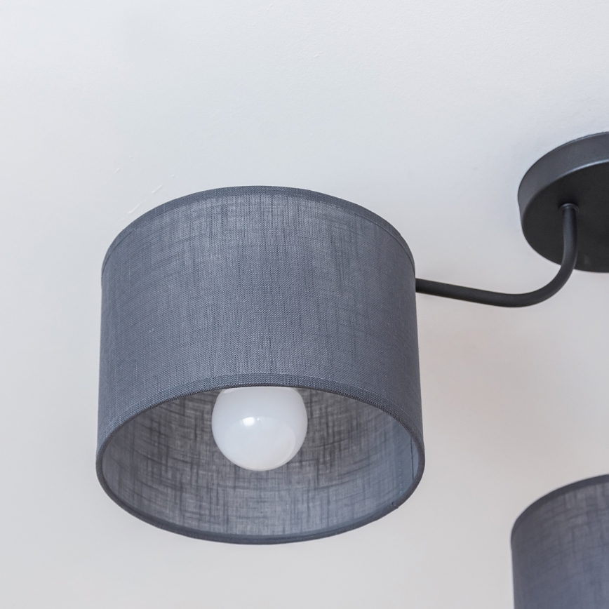 Ráépített csillár ALBA 3xE27/15W/230V szürke