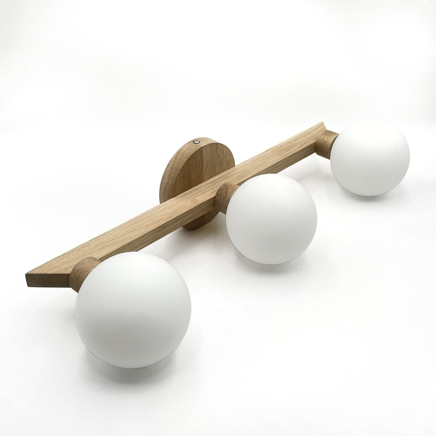 Ráépített csillár ANTONIO 3xG9/5W/230V tölgy/fehér