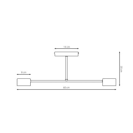 Ráépített csillár HALO 2xGX53/10W/230V bézs