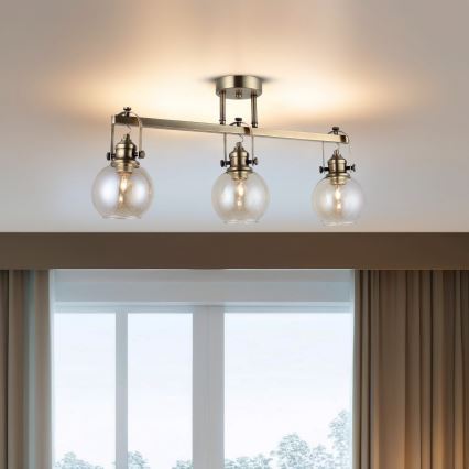 Ráépített csillár POLINO 3xE27/40W/230V bronzszínű