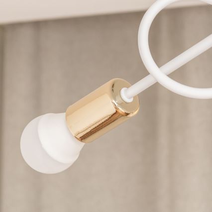 Ráépíthető csillár OXFORD 3xE27/15W/230V arany/fehér