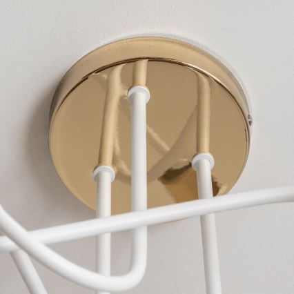 Ráépíthető csillár OXFORD 3xE27/15W/230V arany/fehér