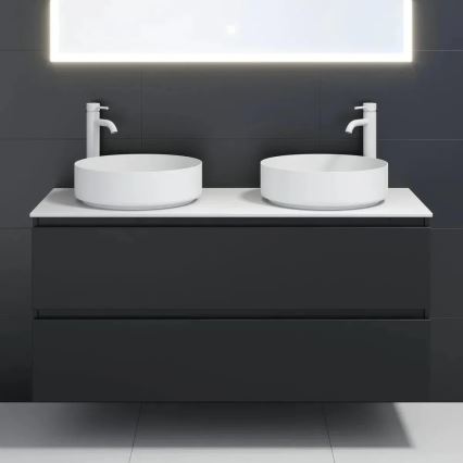 Ráépíthető LJORDAL mosdó, átmérő 40 cm, acél/fehér