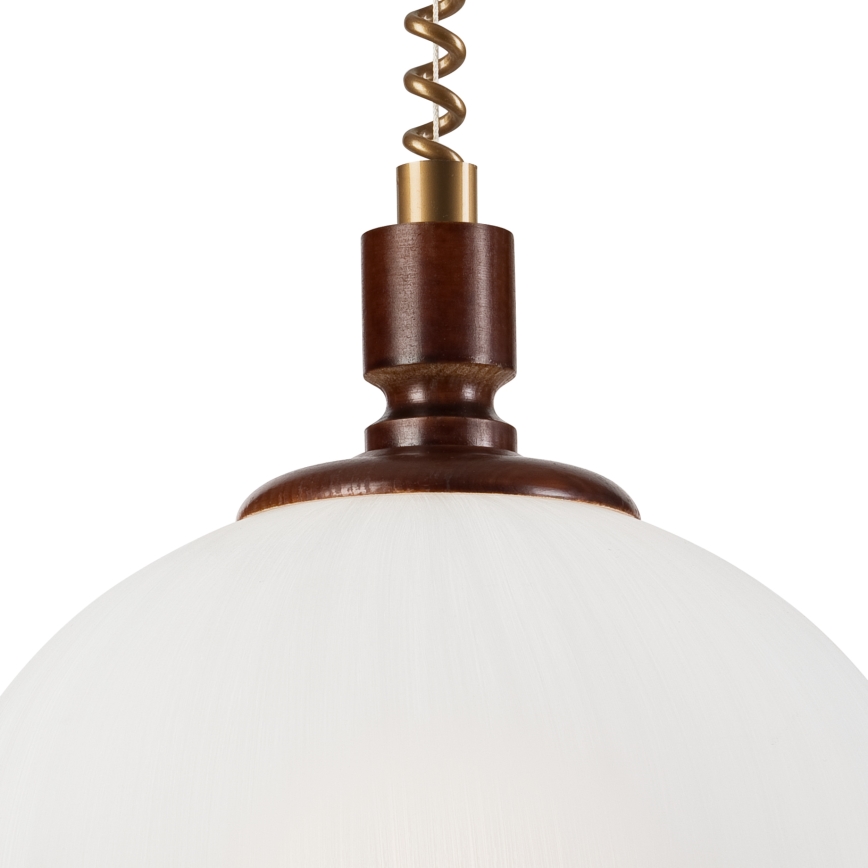 Behúzható lámpa RAMONA 1xE27/60W/230V bézs/sötétbarna/fenyő