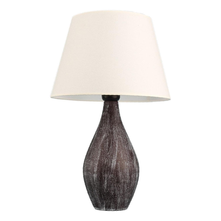 RAMZES asztali lámpa 1xE27/40W/230V fehér/barna