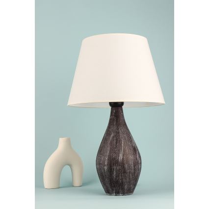 RAMZES asztali lámpa 1xE27/40W/230V fehér/barna