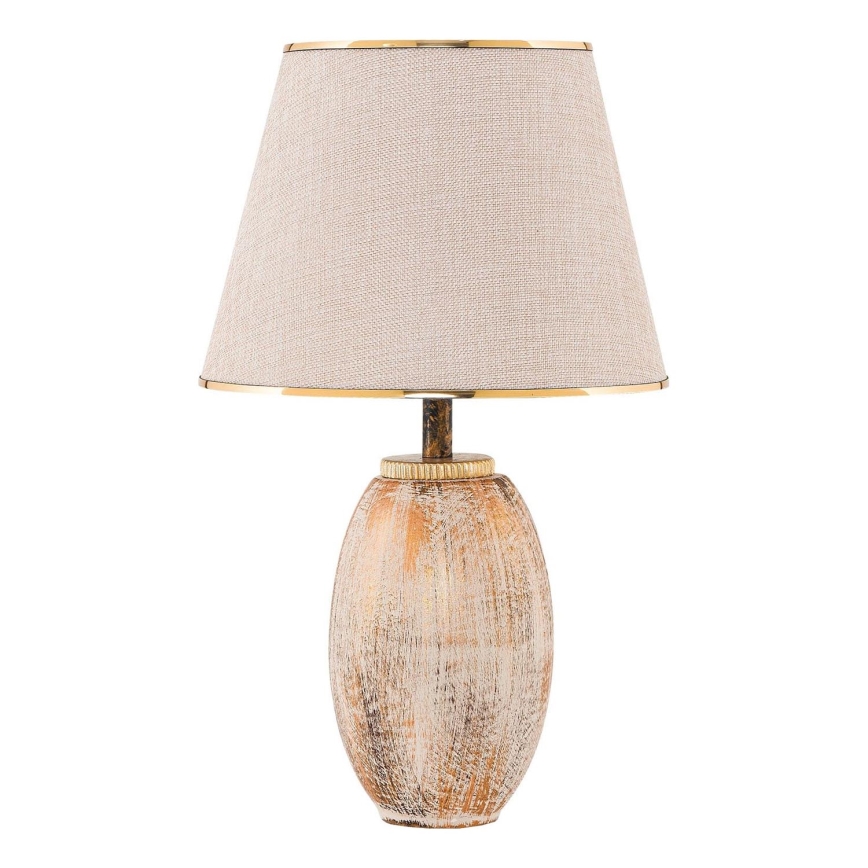 RAMZES asztali lámpa 1xE27/40W/230V krémszínű/arany