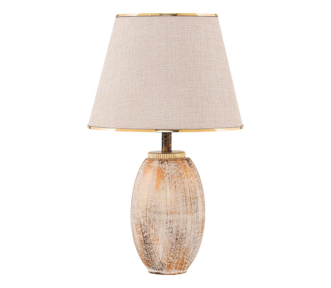 RAMZES asztali lámpa 1xE27/40W/230V krémszínű/arany 687HMY2120