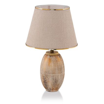 RAMZES asztali lámpa 1xE27/40W/230V krémszínű/arany