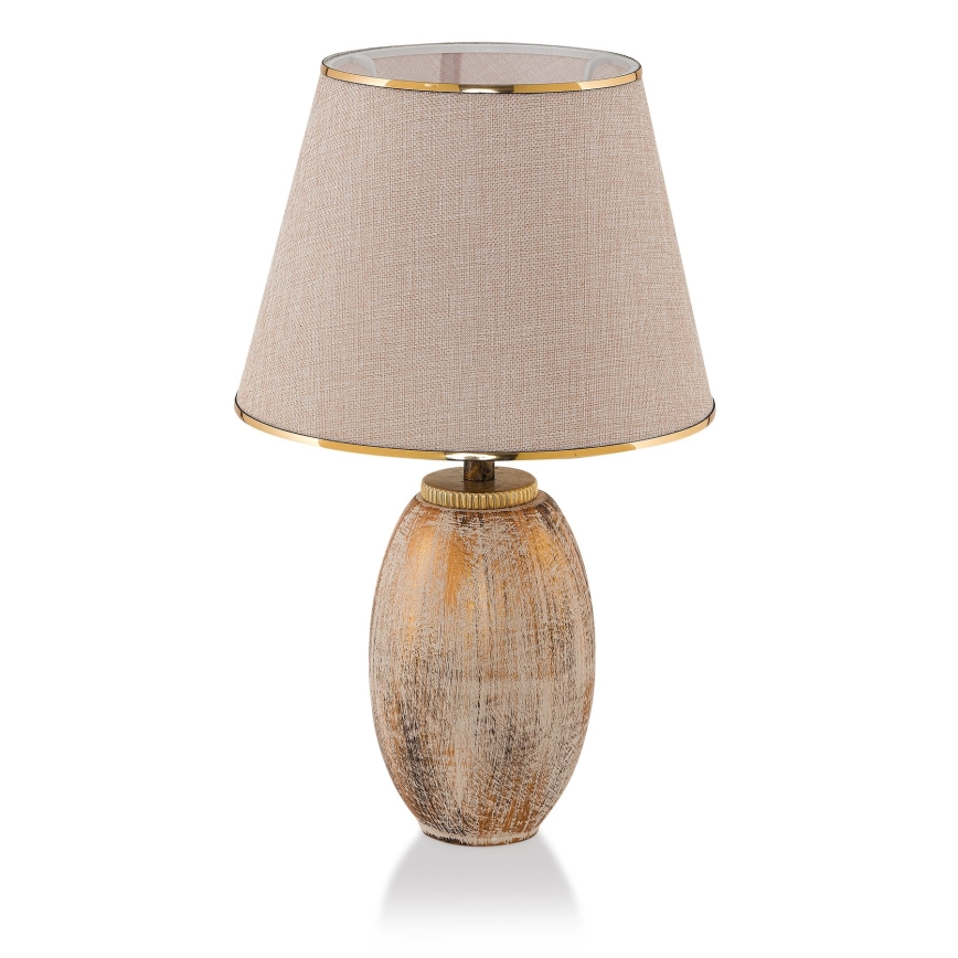 RAMZES asztali lámpa 1xE27/40W/230V krémszínű/arany