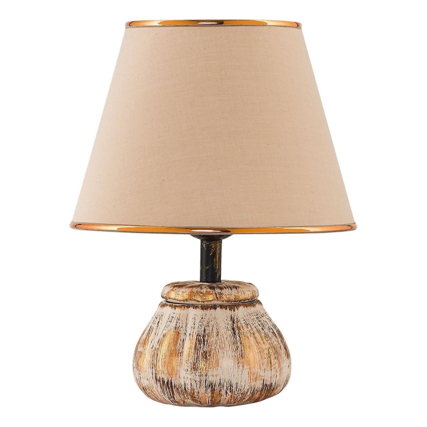 RAMZES asztali lámpa 1xE27/40W/230V krémszínű/arany