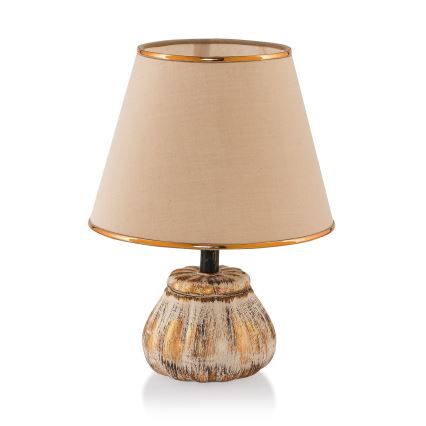 RAMZES asztali lámpa 1xE27/40W/230V krémszínű/arany