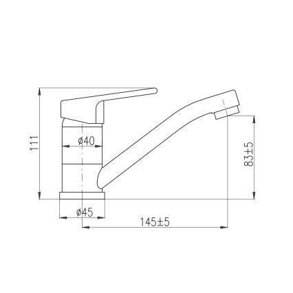 RAV Slezák CO115.0 - Mosdócsaptelep COLORADO 11,1 cm fényes króm