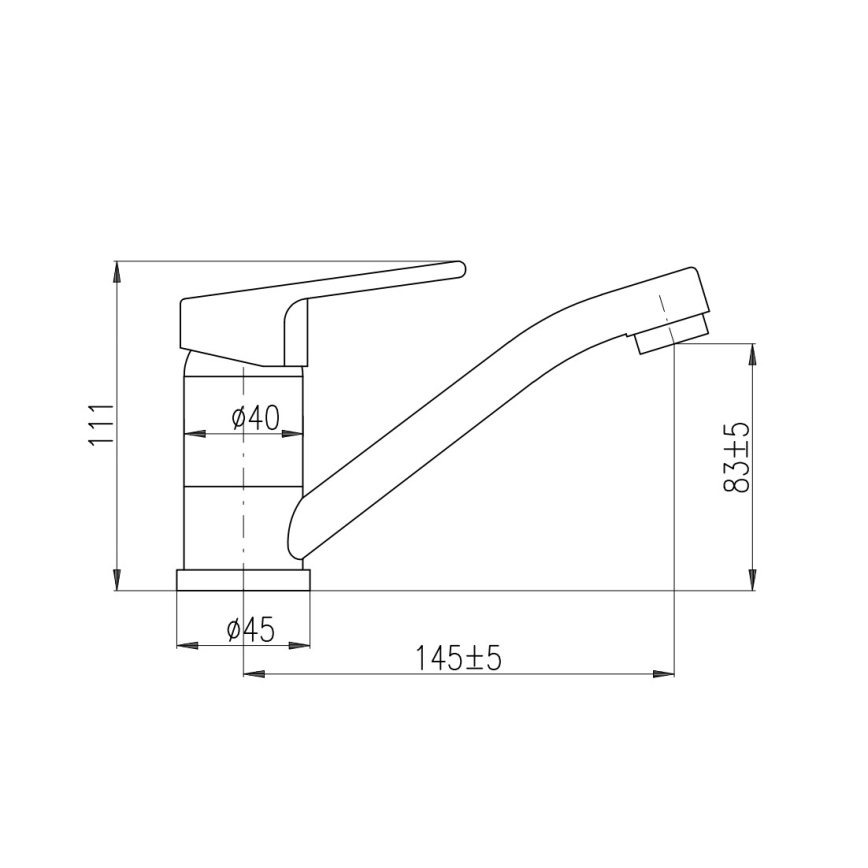 RAV Slezák CO115.0 - Mosdócsaptelep COLORADO 11,1 cm fényes króm