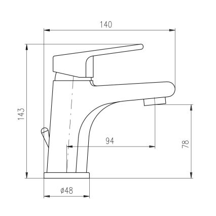RAV Slezák CO127.0 - Mosdócsaptelep + leeresztő COLORADO 14,3 cm fényes króm