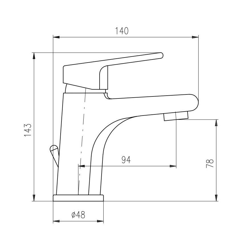 RAV Slezák CO127.0 - Mosdócsaptelep + leeresztő COLORADO 14,3 cm fényes króm