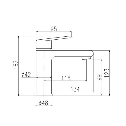 RAV Slezák CO129.0 - COLORADO 16,2 cm mosdócsaptelep + leeresztő szelep, fényes króm