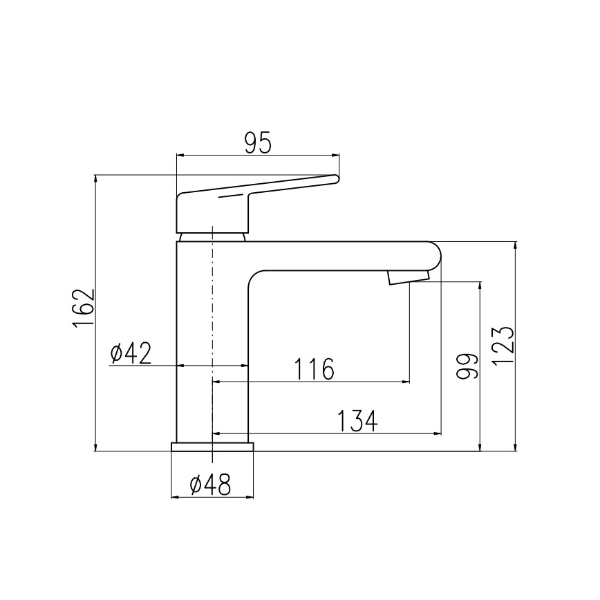 RAV Slezák CO129.0 - COLORADO 16,2 cm mosdócsaptelep + leeresztő szelep, fényes króm