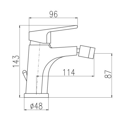 RAV Slezák CO145.0 - Bidé csaptelep + COLORADO leeresztő, 14,3 cm, fényes króm
