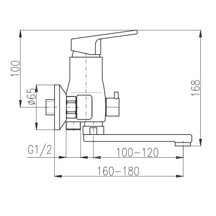 RAV Slezák CO151.5 - COLORADO kádcsaptelep, fényes króm