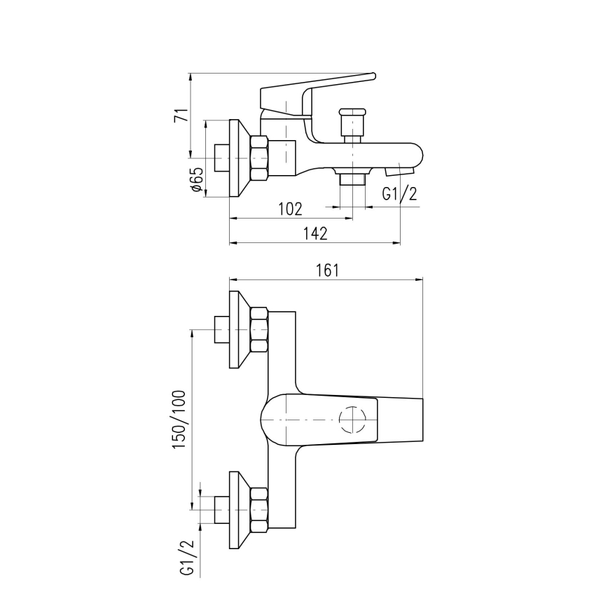 RAV Slezák CO154.5CMATZ - COLORADO kádcsaptelep fekete/arany