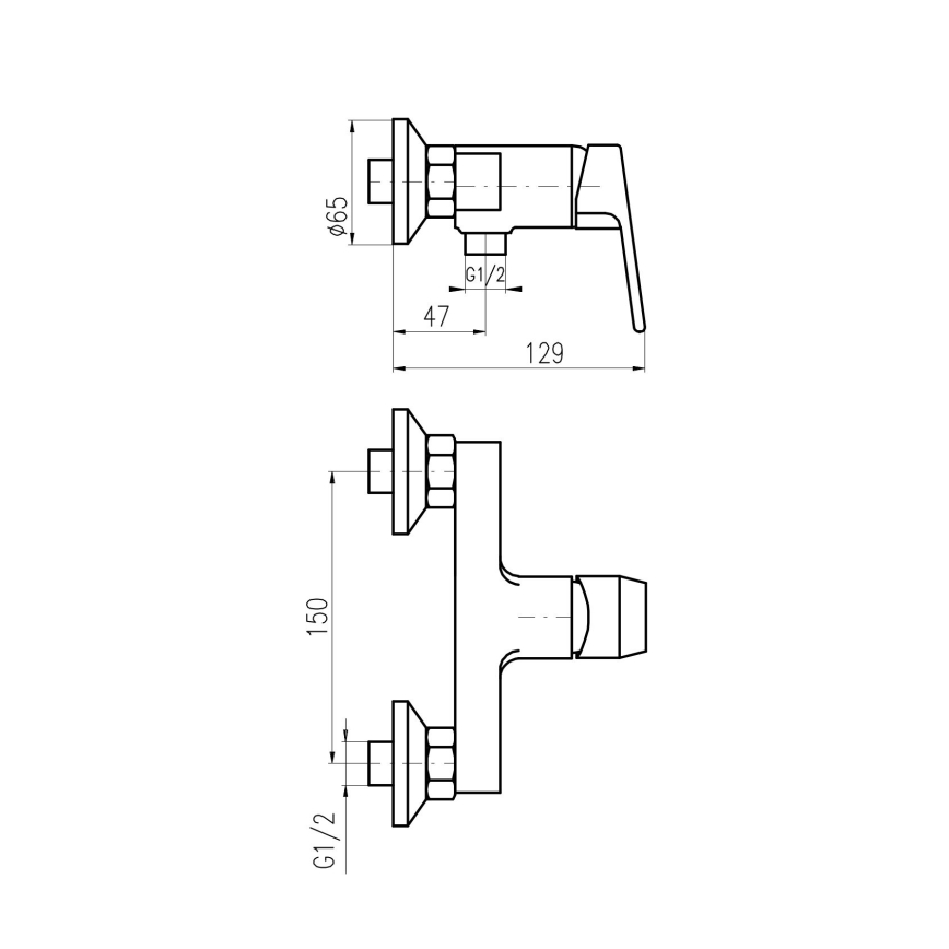 RAV Slezák CO181.5 - COLORADO zuhanycsaptelep fényes króm