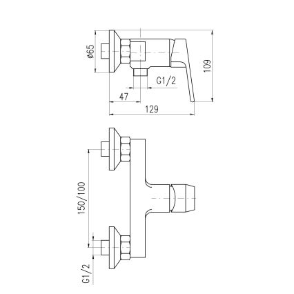 RAV Slezák CO181.5Z - COLORADO zuhanycsaptelep, fényes arany