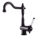 RAV Slezák L508.0/8CMAT - Mosogató-/mosdó csaptelep LABE RETRO 25,6 cm matt fekete