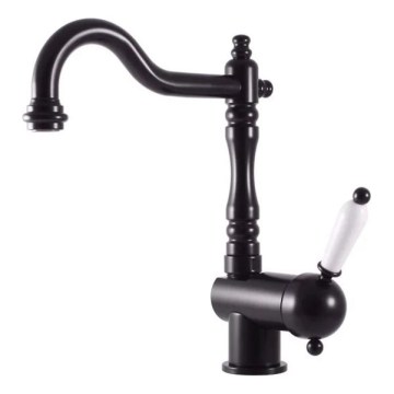 RAV Slezák L508.0/8CMAT - Mosogató-/mosdó csaptelep LABE RETRO 25,6 cm matt fekete