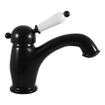 RAV Slezák L526.0CMAT - Mosdó csaptelep LABE RETRO 15,3 cm matt fekete