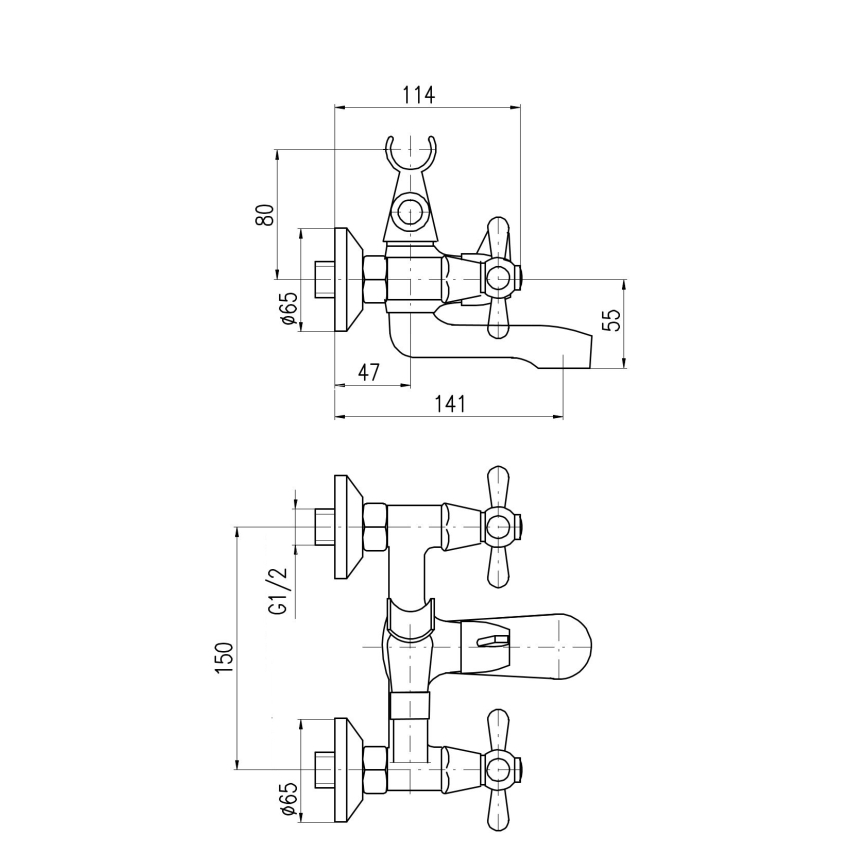 RAV Slezák MK154.5 - MORAVA kádcsaptelep, fényes króm