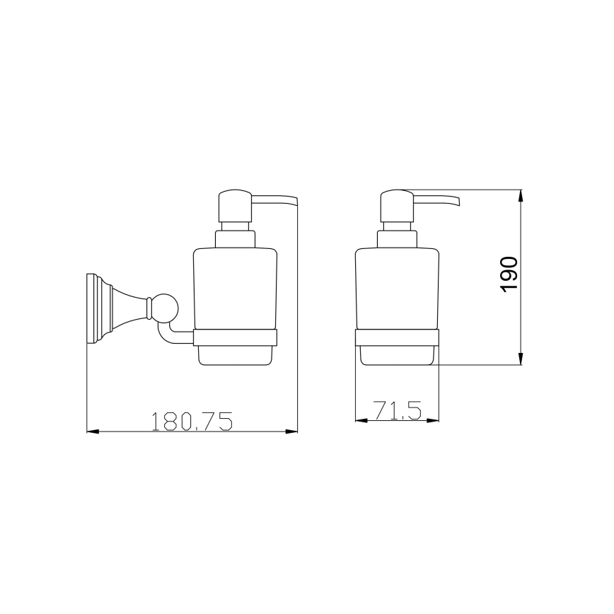 RAV Slezák MKA0303SM - MORAVA RETRO szappanadagoló, antik sárgaréz