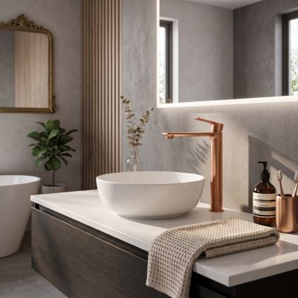 RAV Slezák NL130.0ZRK - NIL mosdócsaptelep 31,2 cm, szálcsiszolt rózsaarany