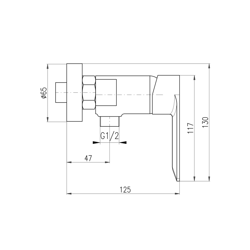 RAV Slezák NL181.5MGL - NIL zuhanycsaptelep, fényes szürke