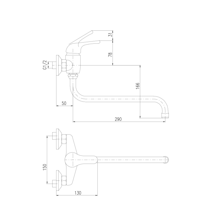 RAV Slezák SA001.5/22 - Mosogató/mosdó csaptelep SAZAVA fényes króm