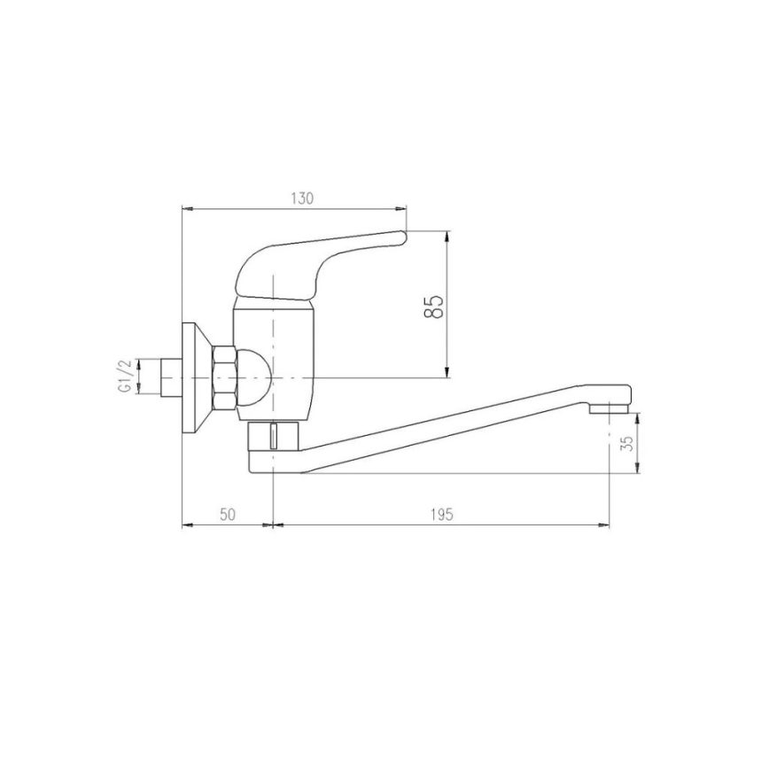 RAV Slezák SA001.5/26 - SAZAVA mosogató- és mosdócsaptelep fényes króm
