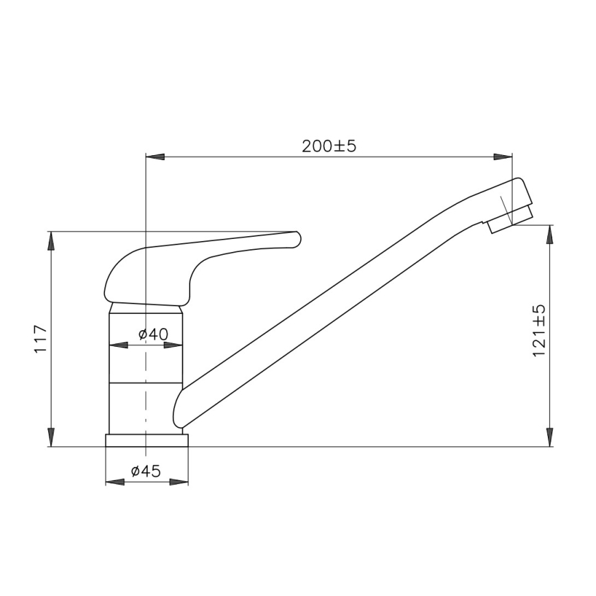 RAV Slezák SA005.0 - Mosogató csaptelep SAZAVA 11,7 cm fényes króm