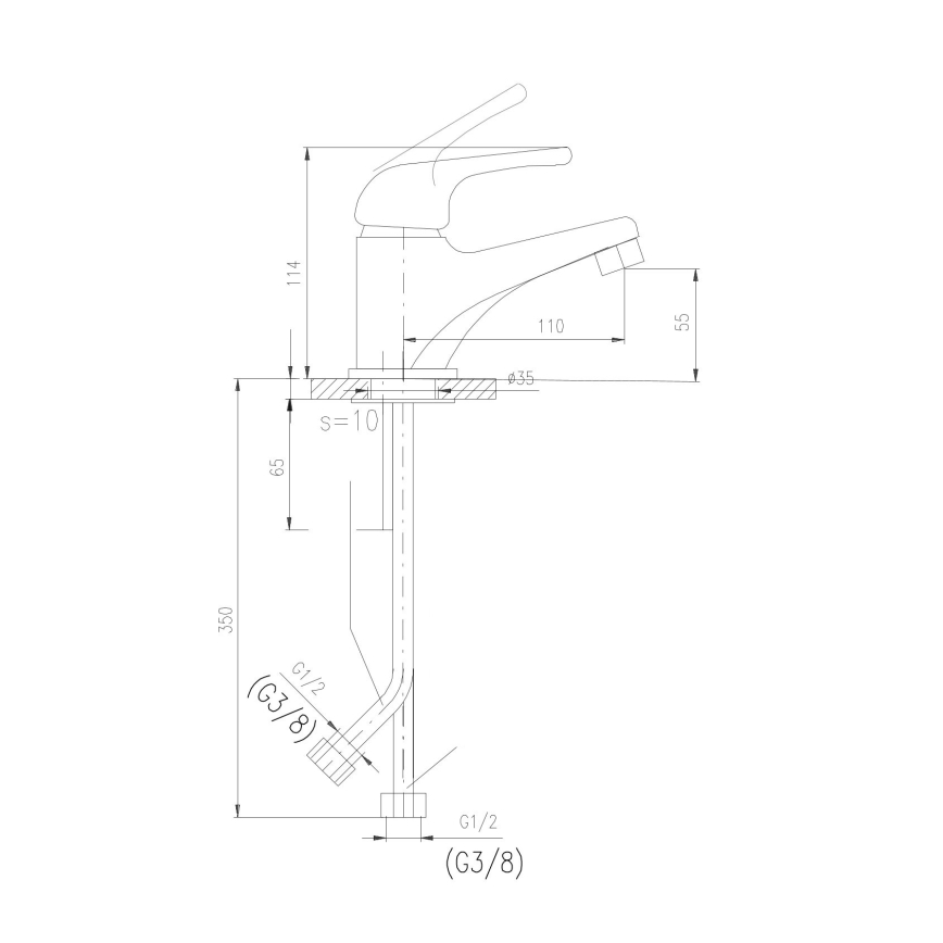 RAV Slezák SAJ026.0 - Mosdó csaptelep JUNIOR 11,4 cm-es piros/sárga