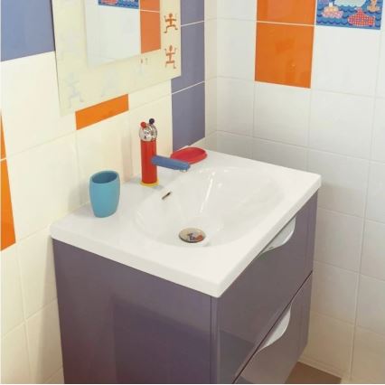 RAV Slezák SE326.0 - JUNIOR mosdócsaptelep 18,2 cm, piros/kék