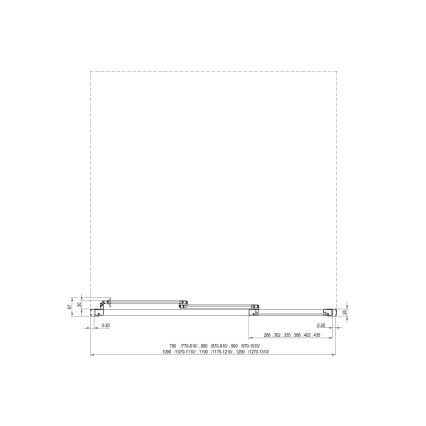 Ravak 00V701R211 - SUPERNOVA háromrészes zuhanyajtó 90x198 cm fehér